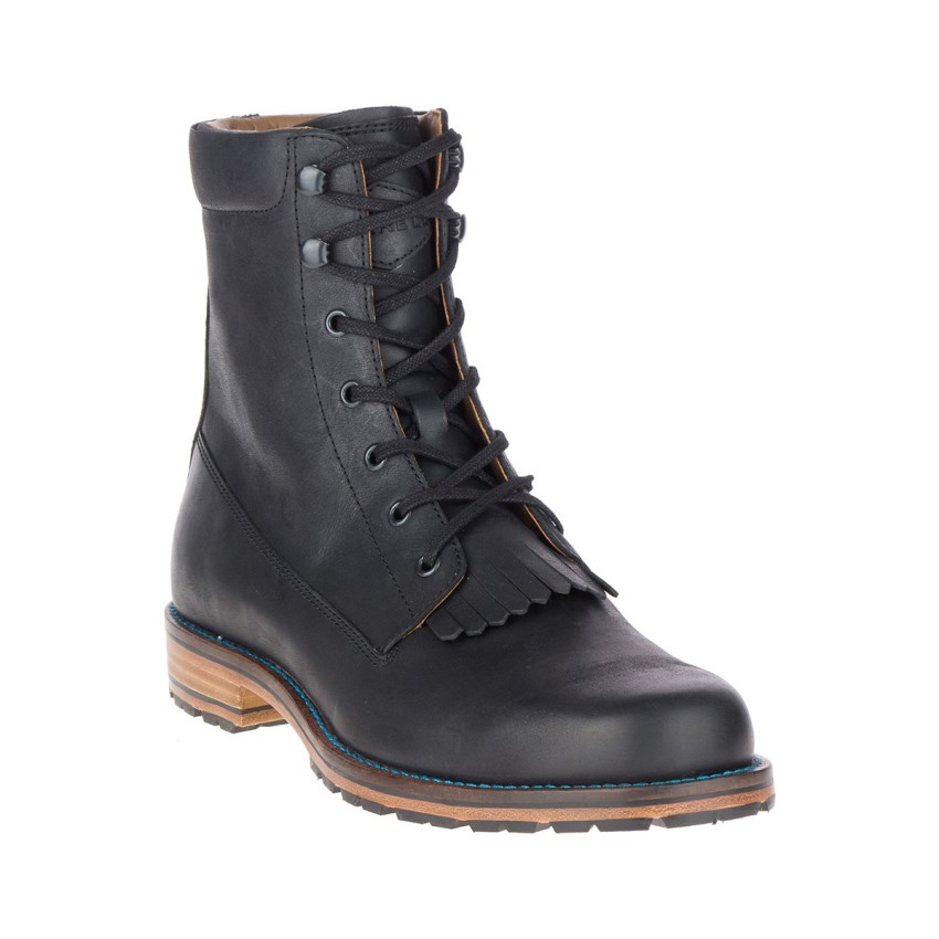 Bottes Merrell Wayfarer Lace Leather Noir Homme | B.I.UZDS